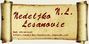 Nedeljko Lešanović vizit kartica